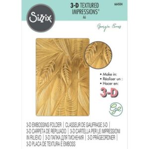 Sizzix Plaque embossage 3D Feuilles mortes