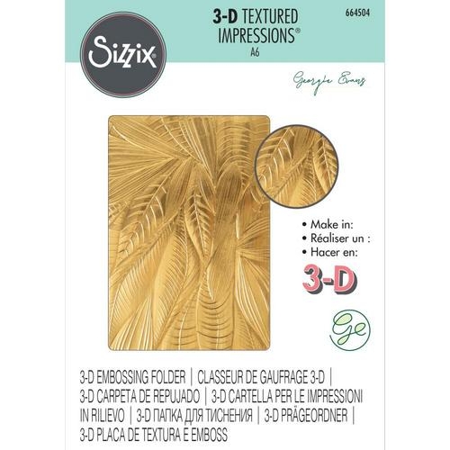 Sizzix Plaque embossage 3D Feuilles mortes