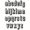 Sizzix Die Thinlits Alphanumérique minuscule avec ombrage