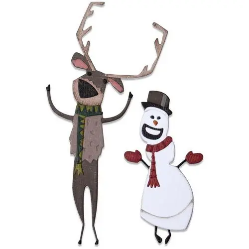 Sizzix Die Thinlits Renne & Bonhomme de neige