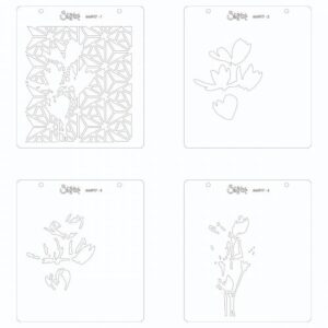 Sizzix Stencils en couches Fleurs Géo