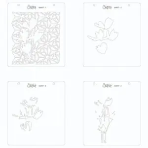 Sizzix Stencils en couches Fleurs Géo