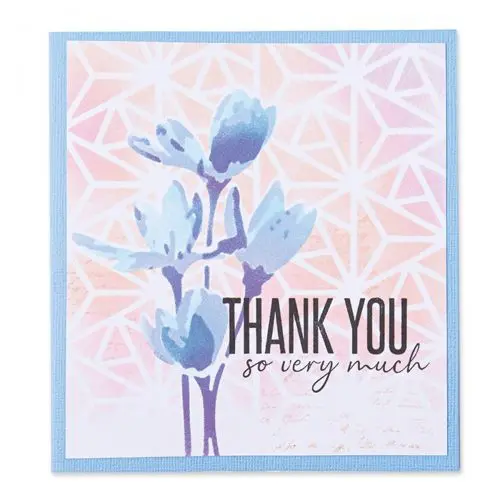 Sizzix Stencils en couches Fleurs Géo