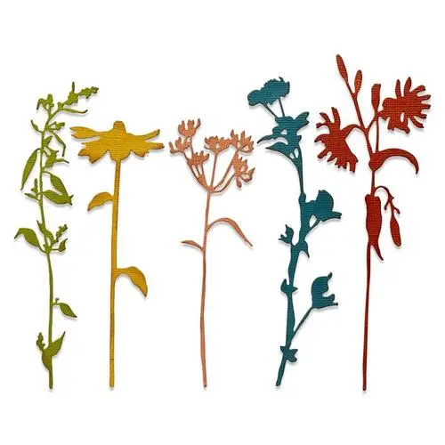 Sizzix Die Thinlits par Tim Holtz Tiges de Fleurs sauvages