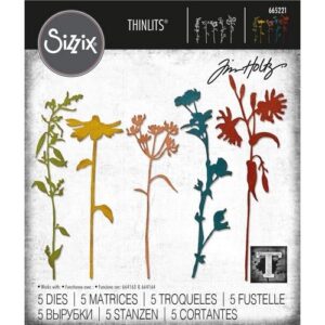 Sizzix Die Thinlits par Tim Holtz Tiges de Fleurs sauvages