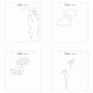 Sizzix Stencils en couches Fleurs
