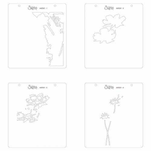 Sizzix Stencils en couches Fleurs