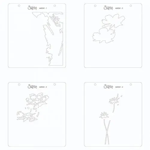 Sizzix Stencils en couches Fleurs