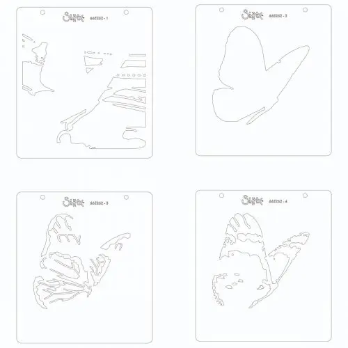 Sizzix Stencils en couches Papillon