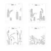 Sizzix Stencils en couches Bordure Fleurs sauvages