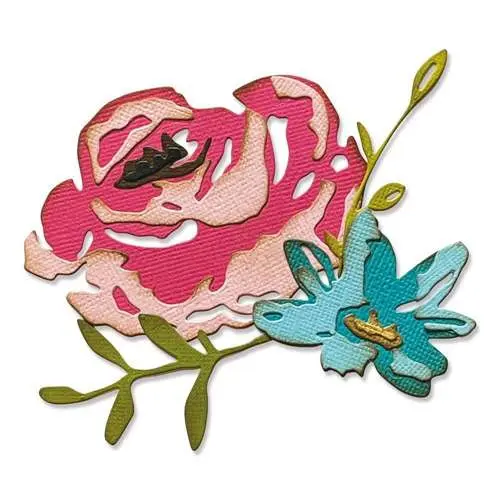 Sizzix Die Thinlits Fleurs Coup de Pinceaux