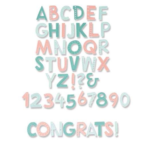 Sizzix Die Thinlits Alphabet Marqué