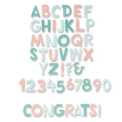 Sizzix Die Thinlits Alphabet Marqué