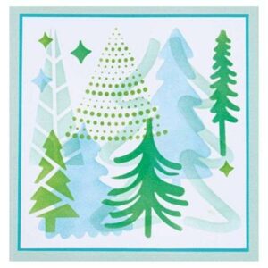 Sizzix Stencils en couches 6"X6" Sapins