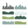 Sizzix Die Thinlits Silhouettes d'horizon