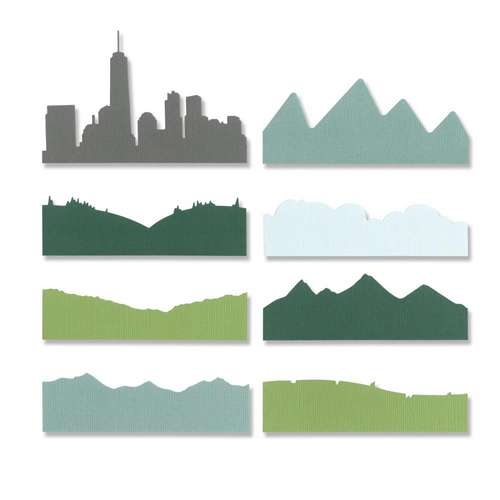 Sizzix Die Thinlits Silhouettes d'horizon