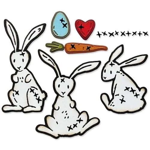 Sizzix Die Thinlits Lapins par Tim Holtz