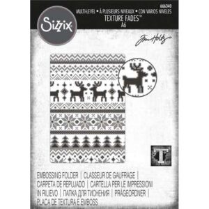 Sizzix Plaque embossage Multi-Niveau Tricot du temps des Fêtes