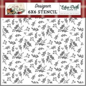 Echo Park Masque 6 X 6 pouces Feuilles de Houx