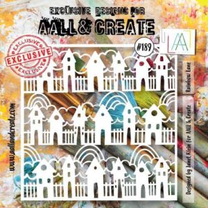 AALL And Create Stencil 6"X6" Maisonnettes & Arc-en-ciel