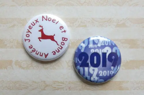 Herazz Badges Joyeux Noël Bonne Année 2019