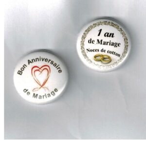 Herazz Badges Anniversaire de Mariage 1 an