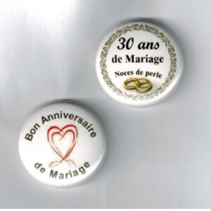 Herazz Badges Anniversaire de Mariage 30 ans