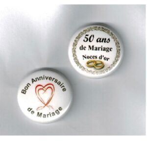 Herazz Badges Anniversaire de Mariage 50 ans