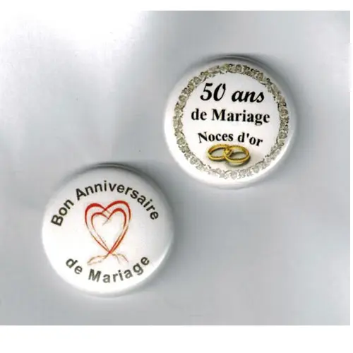 Herazz Badges Anniversaire de Mariage 50 ans