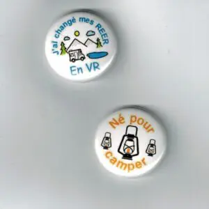 Herazz Badges Né pour camper