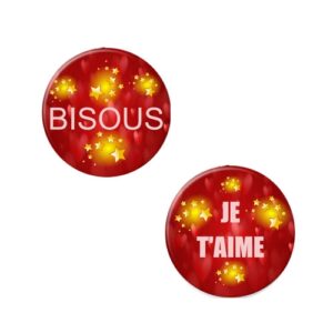 Herazz Badges Bisous - je t'aime