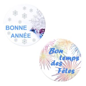 Herazz Badges Bon Temps des Fêtes Bonne Année