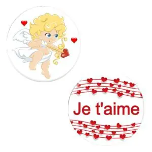 Herazz Badges Cupidon Je t'aime