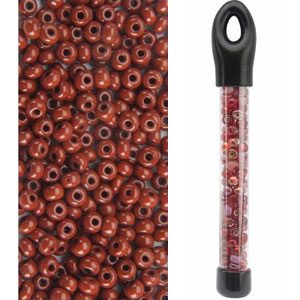 Glass Bead Tubes Opaque Brown