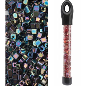 Glass Bead Tubes Geometrics Iris Mix