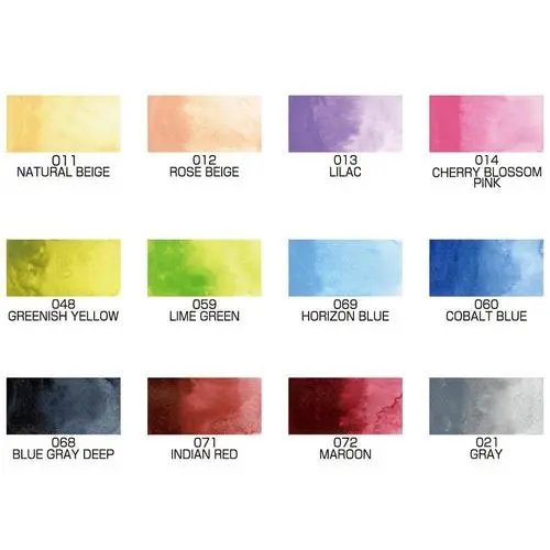 Kuretake Gansai Tambi Peinture Aquarelle 12 couleurs