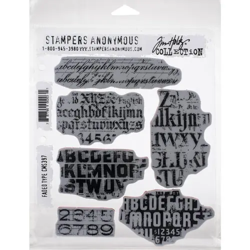 Tim Holtz Étampe Écriture décolorée