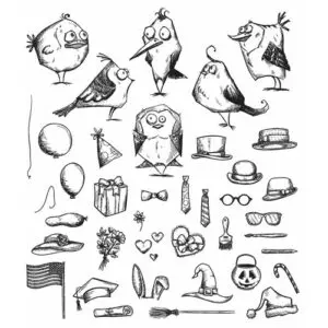 Étampe Mini Bird Crazy & Things