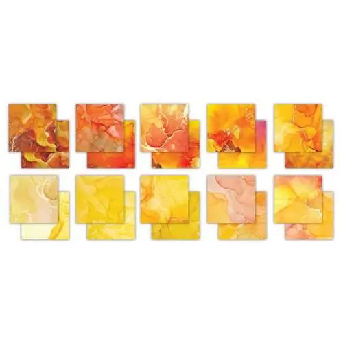 Craft Consortium Pad 6"X6" Gouttes d'encre - Coucher de soleil