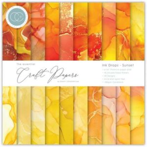 Craft Consortium Pad 6"X6" Gouttes d'encre - Coucher de soleil