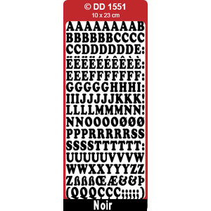 Peel Off Alphabet Noir mat