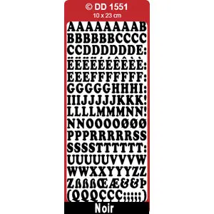 Peel Off Alphabet Noir mat