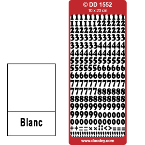 Peel Off Numéro Blanc