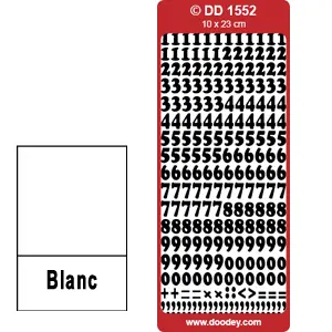 Peel Off Numéro Blanc