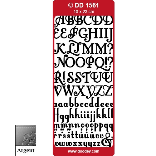 Peel Off Alphabet luxueux petits & grands argent