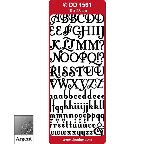Peel Off Alphabet luxueux petits & grands argent
