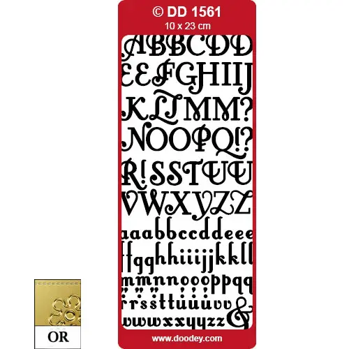 Peel Off Alphabet luxueux petits & grands or