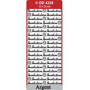 Peel Off Invitation Argent