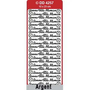 Peel Off Bonne Fête Maman Argent