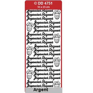 Peel Off  Joyeuses Pâques Argent